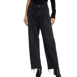 𝅺Agolde Pieced Angled Jeans Shambles Washed Black Size 27